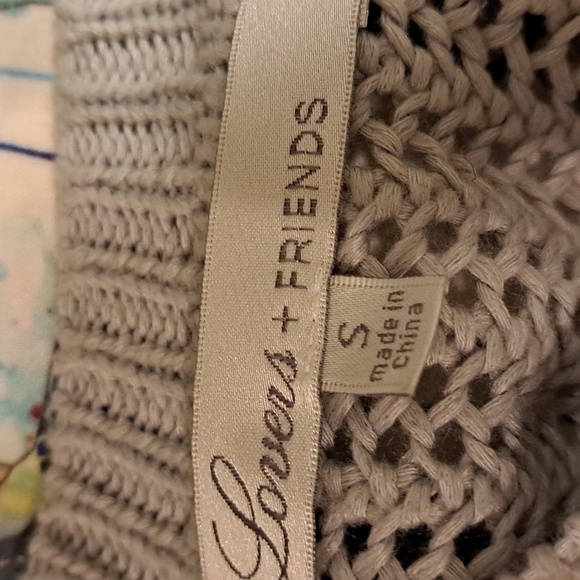 Lovers + Friends Gray Loose Cable Knit Sweater With Bell Sleeves - Picture 7 of 7